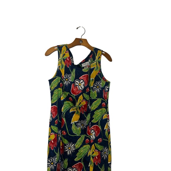 Spiegel Moda Bright Floral Sleeveless Shift Dress With 4 Way Stretch Resort 12 - Picture 3 of 9